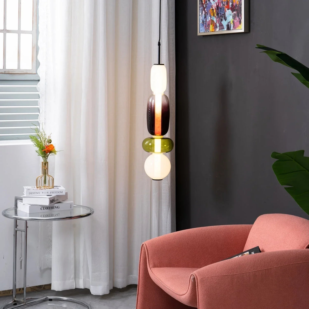 Vesa Nordic Candied Glass Pendant Light Modern Fixture
