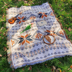 Camping Blanket - Soft Cotton Throw for Cozy Outdoor Picnics and Camping - Cotton Throw Blanket - Hurbane Home