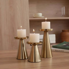 Candle Holders - Modern Metal Design for Elegant Centerpiece Display - Metal Candle Holders - Hurbane Home