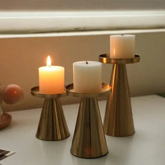 Candle Holders - Modern Metal Design for Elegant Centerpiece Display - Metal Candle Holders - Hurbane Home