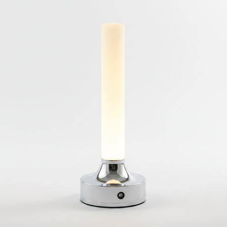 Candle led lamp styled on a desk