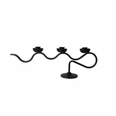 Candle Stick Holder - Elegant Black Metal for Modern Home Decor - Metal Candle Holders - Hurbane Home