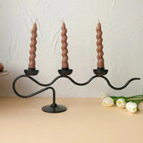 Candle Stick Holder - Elegant Black Metal for Modern Home Decor - Metal Candle Holders - Hurbane Home
