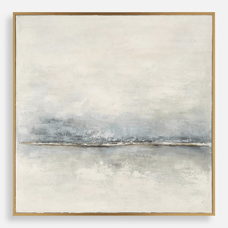 Canvas Wall Art - Serene Foggy Morning Landscape for Tranquil Spaces - Framed Wall Art - Hurbane Home