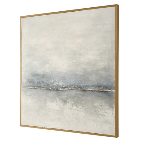 Canvas Wall Art - Serene Foggy Morning Landscape for Tranquil Spaces - Framed Wall Art - Hurbane Home