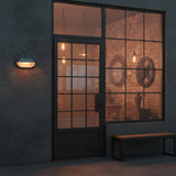 Cast aluminium bulkhead outdoor wall lamp close detail view 8