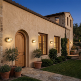 Cast aluminium bulkhead outdoor wall lamp close detail view 20