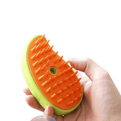 Cat Steam Electric Spray Grooming Brush Soft Silicone Green - Hurbane Home