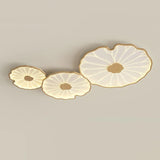 Ceiling lamp shades styled in a living room