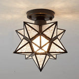 Ceiling light mount star pattern glow effect