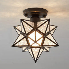 Ceiling light mount star pattern glow effect