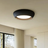 Detail of the recessed diffuser panel casting a warm even LED glow