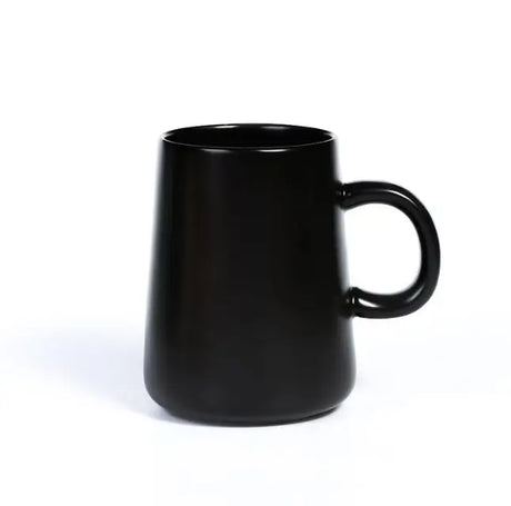 ceramic coffee cup reusable with smooth pottery finish and handgrip