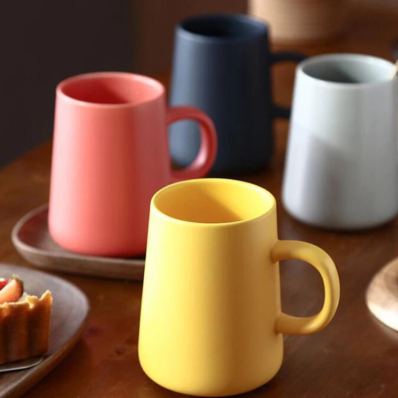 Ceramic Coffee Mug - Large Pottery Handgrip Tea And Coffee Cup - Ceramic Coffee Mug - Hurbane Home