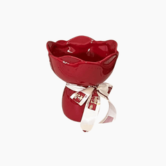 Ceramic Floral Vase – Rose - Shaped Tabletop Accent for Modern Decor - Hurbane Home