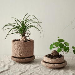 Ceramic Flower Vase – Retro Pottery Rustic Tabletop Decor - Hurbane Home