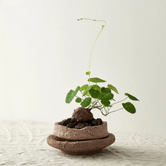 Ceramic Flower Vase – Retro Pottery Rustic Tabletop Decor - Hurbane Home