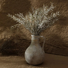 Ceramic Handmade Vase – Retro 8.1 - Inch Tabletop Decorative Flower Pot - Hurbane Home