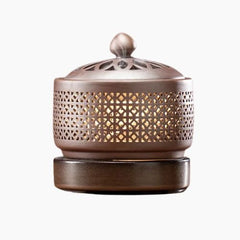 Ceramic Incense Burner with Adjustable Temperature, Aromatherapy & Soft Night Light - Hurbane Home