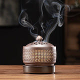 Ceramic Incense Burner with Adjustable Temperature, Aromatherapy & Soft Night Light - Hurbane Home