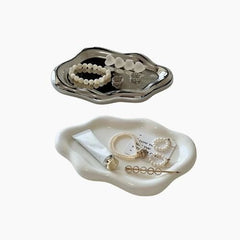 Ceramic Jewelry Tray – Cloud - Shaped Trinket Organizer for Rings and Accessories - Hurbane Home
