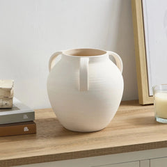Ceramic Stoneware Vase with Textured Design for Elegant Home Décor - Textured Ceramic Vase - Hurbane Home