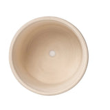 Ceramic Succulent Pots – White Grooved Planter with Drainage Plug - Hurbane Home
