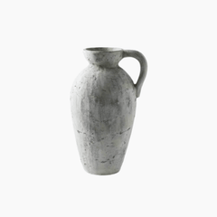 Ceramic Vase – Handmade Distressed Farmhouse Crackle Glaze Centerpiece - Hurbane Home