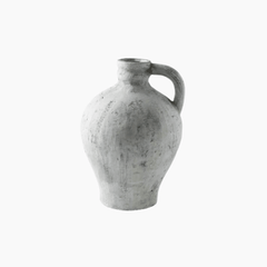 Ceramic Vase – Handmade Distressed Farmhouse Crackle Glaze Centerpiece - Hurbane Home