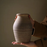 Ceramic Vase – Handmade Rough Clay Pottery Retro Home Decor - Hurbane Home