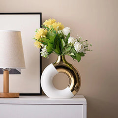 Ceramic Vase – Nordic Luxury Glazed Flower Centerpiece for Modern Tables - Hurbane Home