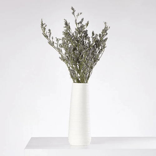 Ceramic Vase – Nordic Textured Tabletop Centerpieces for Modern Shelves - Hurbane Home