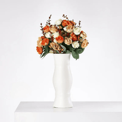 Ceramic Vase – Nordic Textured Tabletop Centerpieces for Modern Shelves - Hurbane Home