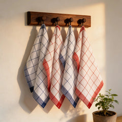 Checkered Kitchen Towels - 100% Cotton, Absorbent & Durable for Cooking - 100 Cotton Kitchen Towels - Hurbane Home
