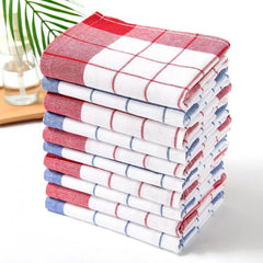 Checkered Kitchen Towels - 100% Cotton, Absorbent & Durable for Cooking - 100 Cotton Kitchen Towels - Hurbane Home