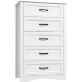 Chest of Drawers - Tall 5 Drawer Wood Dresser for Stylish Storage - Hurbane Home