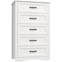 Chest of Drawers - Tall 5 Drawer Wood Dresser for Stylish Storage - Hurbane Home