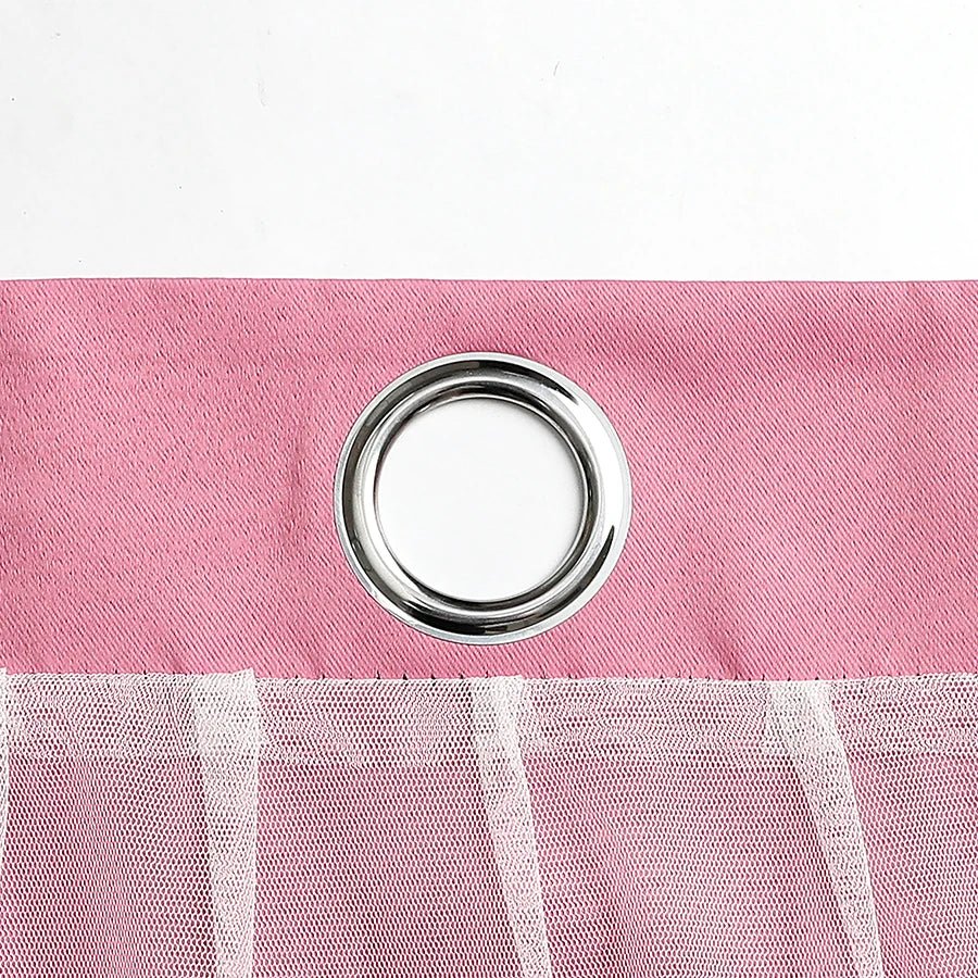 Childrens Curtains – Romantic Star Sheer Double - Layer Window Drapes - Hurbane Home