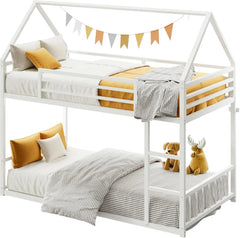 Children's Twin Bed Frame with Ladder - Durable Design for Safety & Comfort - Kids Twin Bed Frame - Hurbane Home