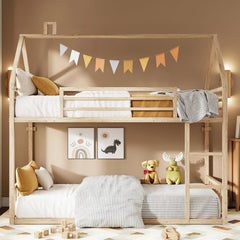 Children's Twin Bed Frame with Ladder - Durable Design for Safety & Comfort - Kids Twin Bed Frame - Hurbane Home