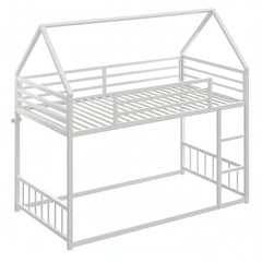 Children's Twin Bed Frame with Ladder - Durable Design for Safety & Comfort - Kids Twin Bed Frame - Hurbane Home