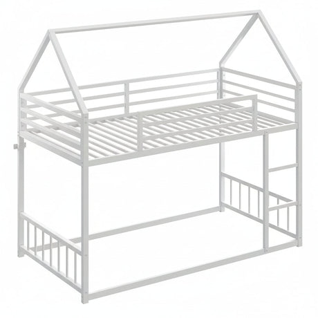 Children's Twin Bed Frame with Ladder - Durable Design for Safety & Comfort - Kids Twin Bed Frame - Hurbane Home