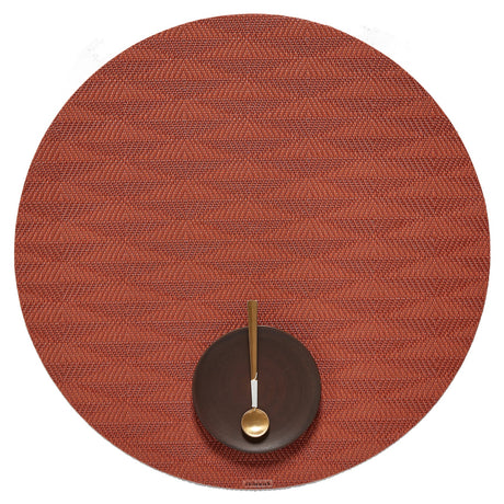 Chilewich Arrow Round Vinyl Placemat Set of 4 Indoor Outdoor