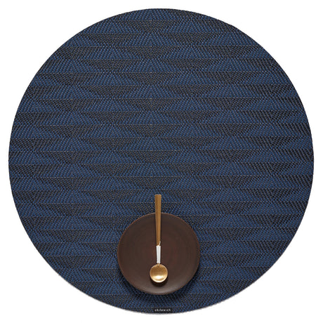 Chilewich Arrow Round Vinyl Placemat Set of 4 Indoor Outdoor
