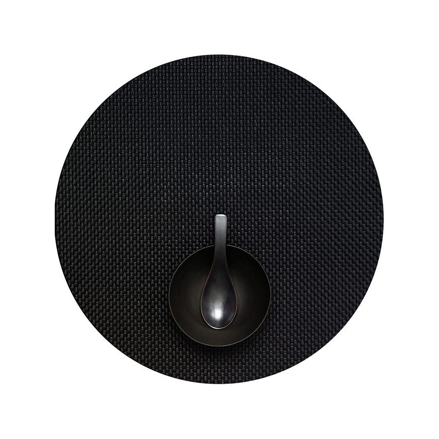 Chilewich Basketweave Round Vinyl Placemats Set of Four