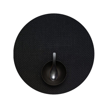 Chilewich Basketweave Round Vinyl Placemats Set of Four