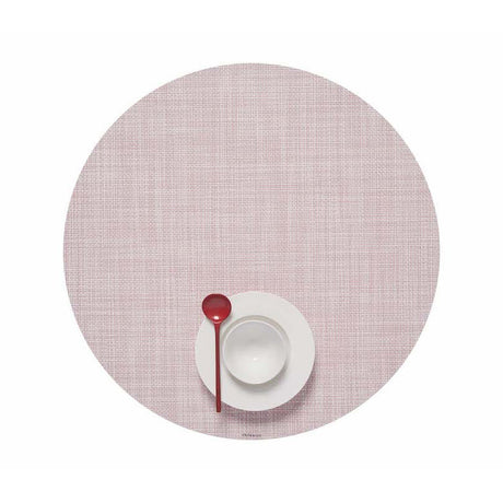 Chilewich Mini Basketweave Round Placemats Set of Four Vinyl