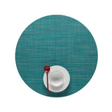 Chilewich Mini Basketweave Round Placemats Set of Four Vinyl