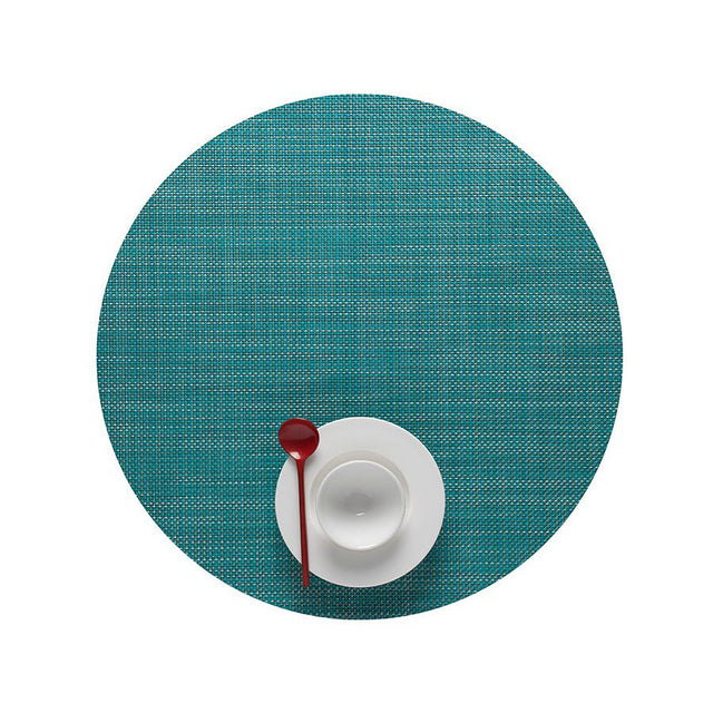 Chilewich Mini Basketweave Round Placemats Set of Four Vinyl