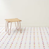 chilewich woven floor mat with sampler pattern